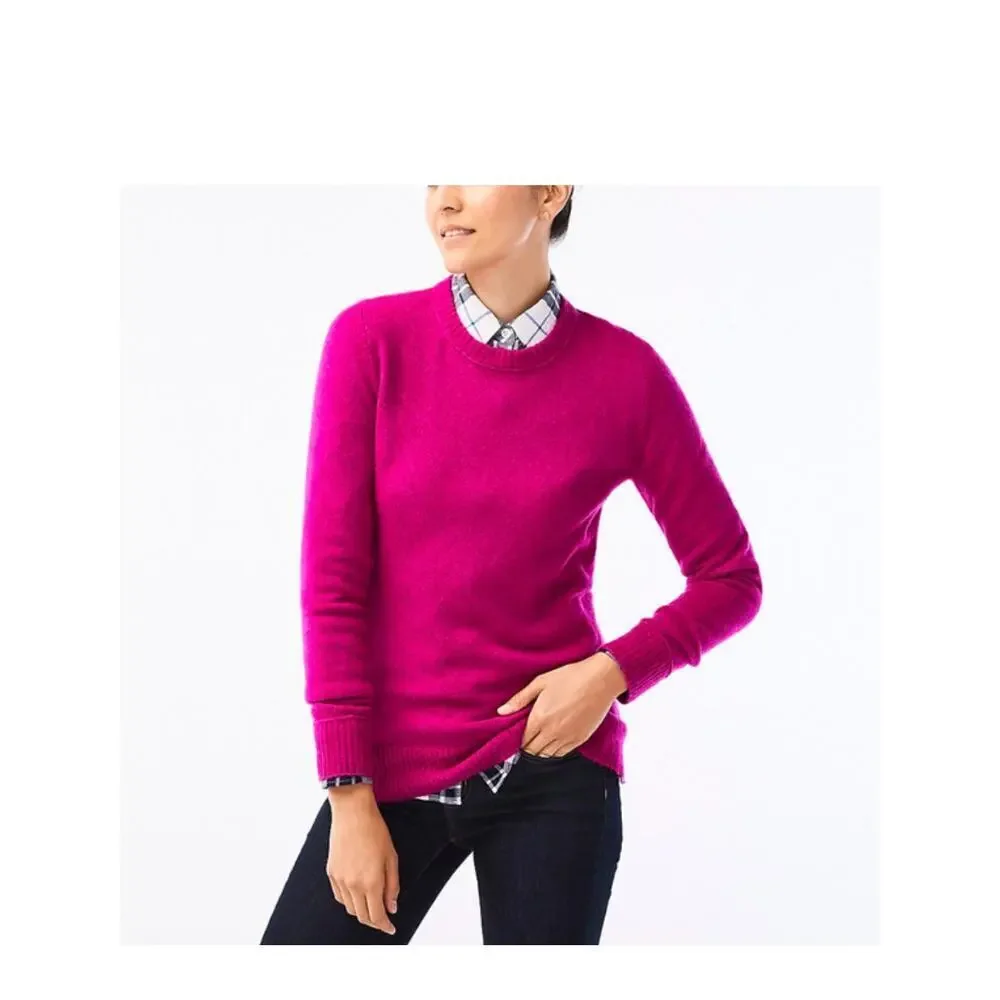 J.Crew Women's Extra Soft Crewneck Sweater Women’s Medium Pink Cozy Knit